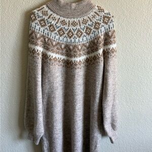 Abercrombie & Fitch Fair Isle Sweater Dress in Tall Medium